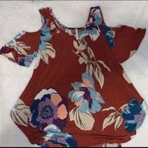 A top with open shoulders